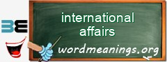 WordMeaning blackboard for international affairs